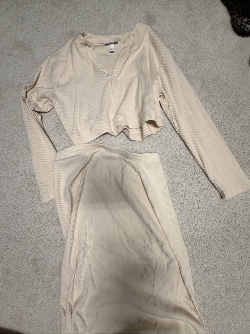 Maternity skirt and sweater set